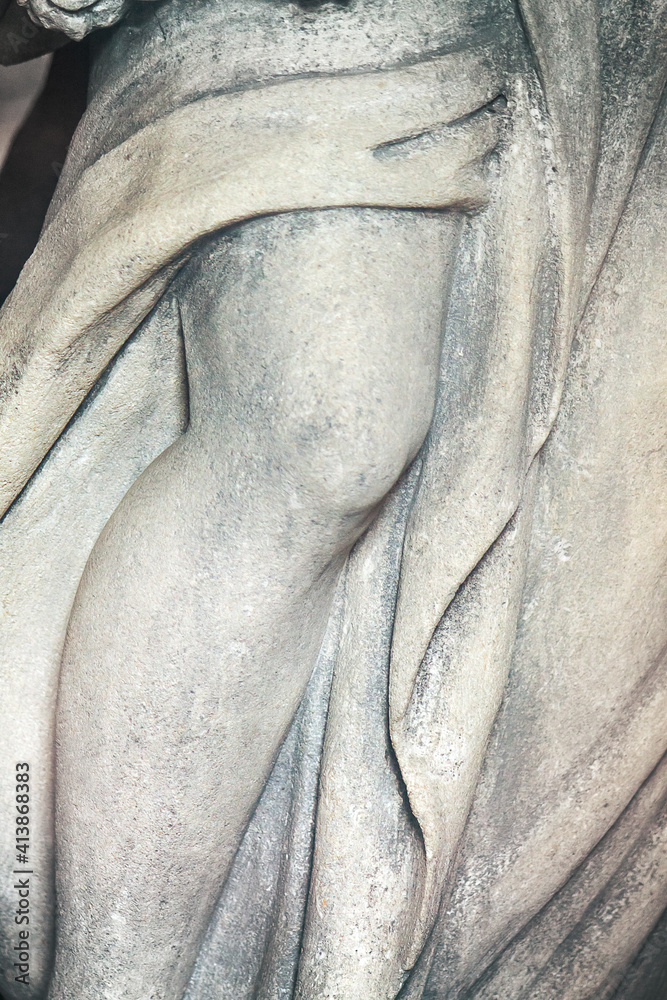 Obraz premium female statue leg, detail of woman sculpture 