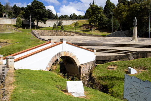 The famous historic Bridge of Boyaca in Colombia. The Colombian independence Battle of Boyaca took place here on August 7, 1819. photo
