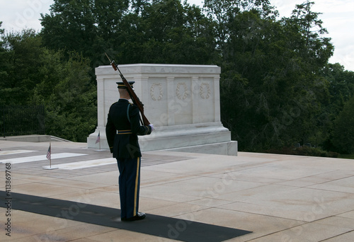 Honor guard at the tomb of the Unknown Soldier.