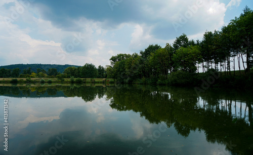 Fototapeta Naklejka Na Ścianę i Meble -  The Danube and its old waters are photographed in Bavaria near Regensburg