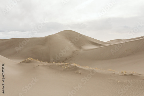 cloudy day in great sand dunes national park colorado photo