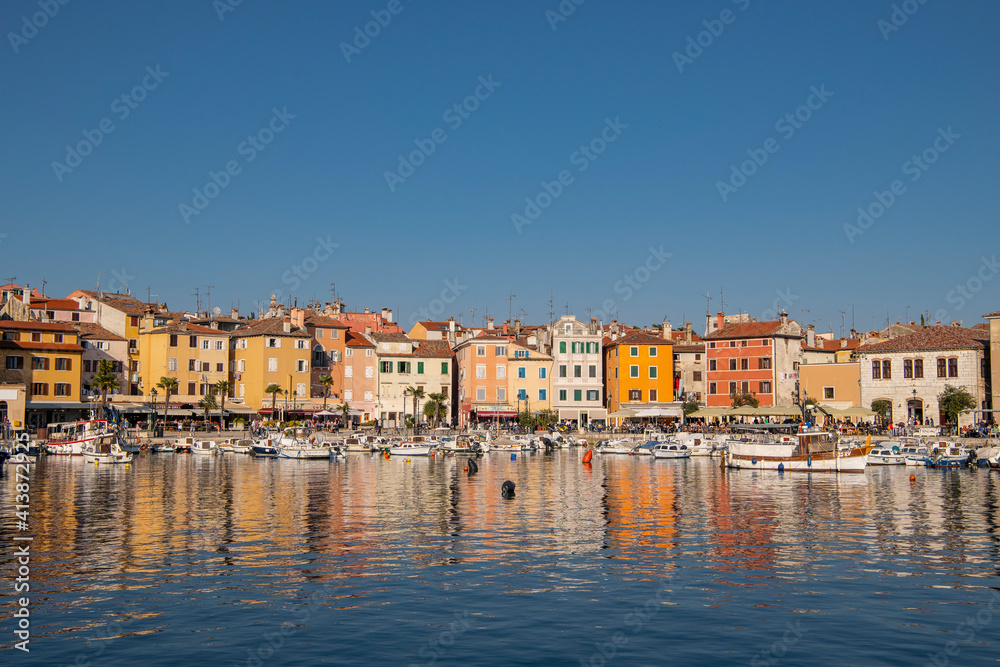 the harbour of the Istrian town of Rovinj in Croatia the harbour of the Istrian town of Rovinj in Croatia