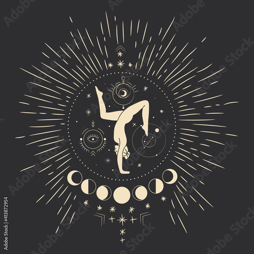 Vintage retro engraving style. the image of an animal in one line. Vector graphics