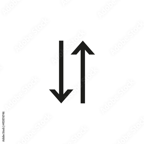 Up and down arrows. Simple flat vector illustration on a white background
