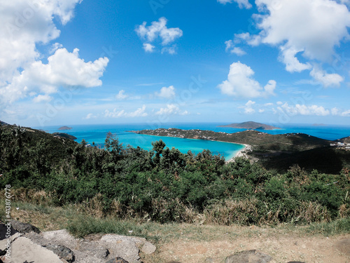 Sunny view of Magens Bay best beach on St Thomas, USVI photo