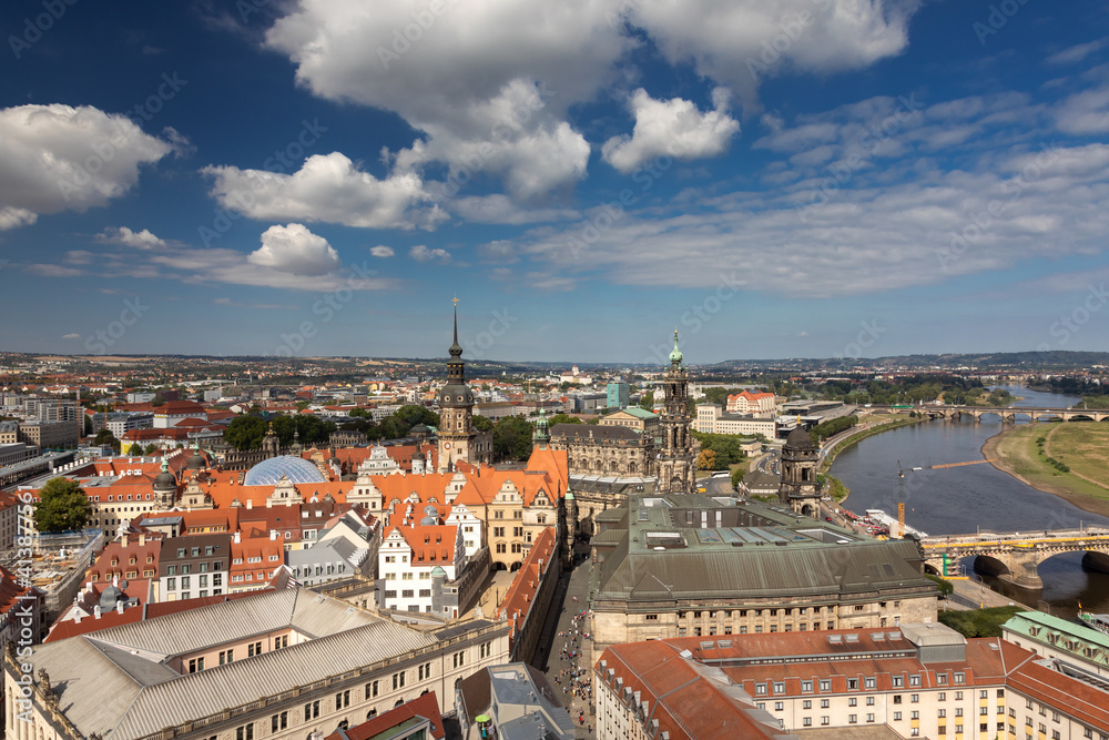 Cityscape of Dresden on a beautiful day