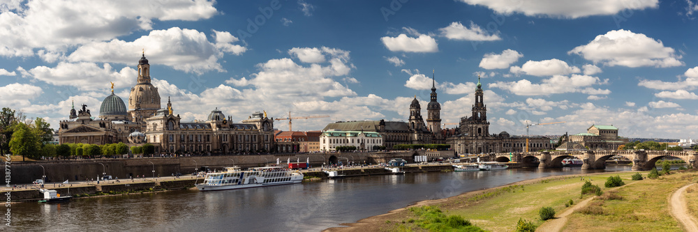 Panorama of Dresden on a beautiful day