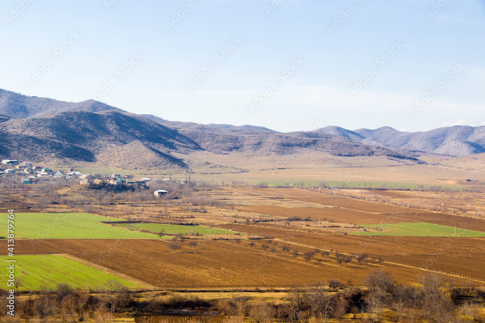 Agricultural field landscape and view