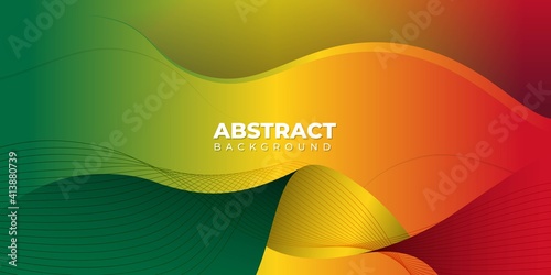 Red yellow green abstract background.