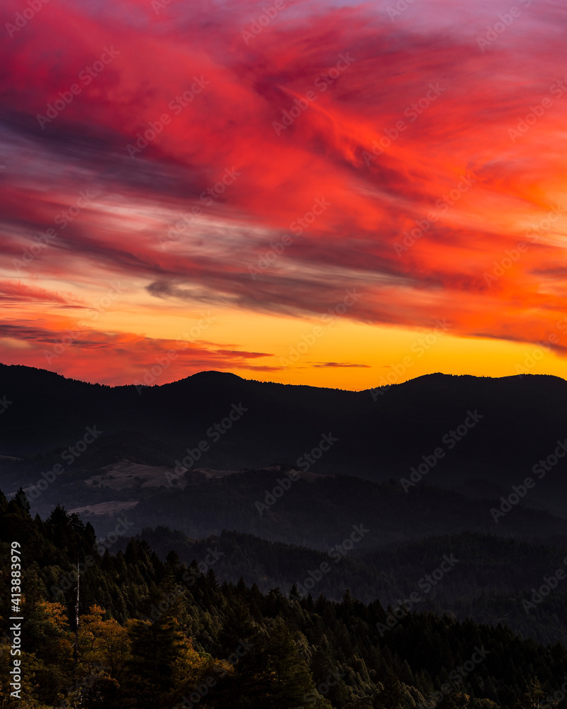 Incredible Fall Sunset in Mendocino, California Incredible Fall Sunset in Mendocino, California