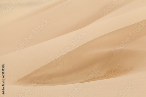 Detail of sand dune ridges and ripples photo