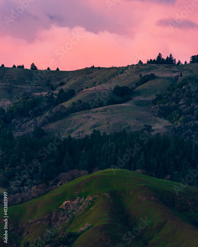 Octopus Hill in Boonville at Sunset photo