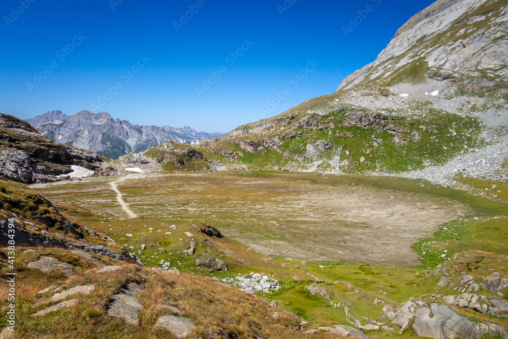 Plates lake, Lac des Assiettes, French alps Plates lake, Lac des Assiettes, French alps
