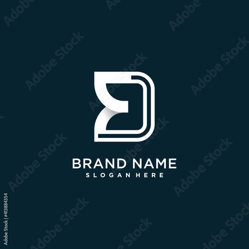 letter D logo with modern creative concept for company or person Premium Vector part 6