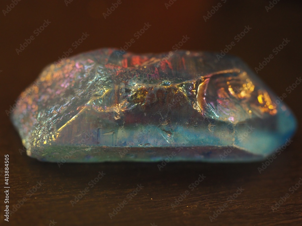 Aqua Aura Quartz Backlit with Warm Lighting Aqua Aura Quartz Backlit with Warm Lighting