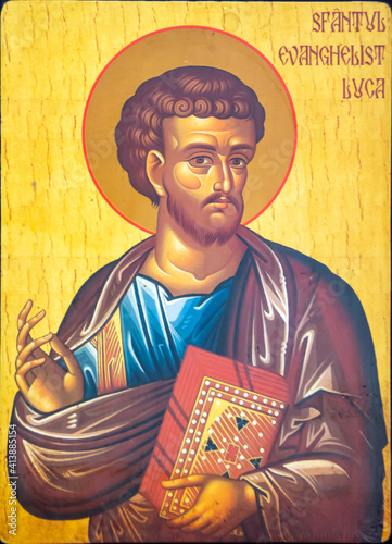 an icon of the saint evangelist Luke