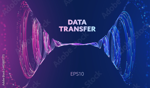 Fotografia Abstract data transfer vortex