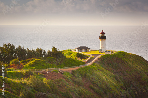 Photos Kilauea Light House Seascape at Sunset Kauai Hawaii USA