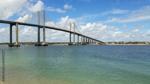 Newton Navarro bridge crossing the sea channel in Natal, Rio Grande do Norte, Brazil