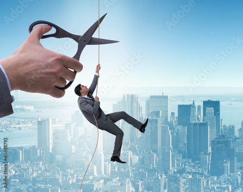 Fotografie Businessman in business risk concept