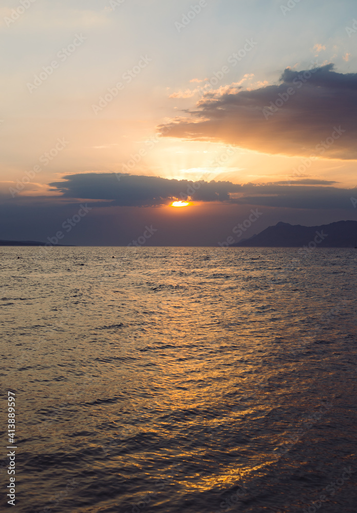 Sunset sea landscape