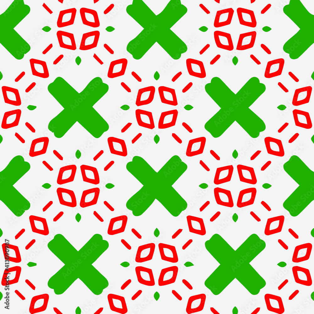 Obraz premium Seamless pattern with multicolored shapes.