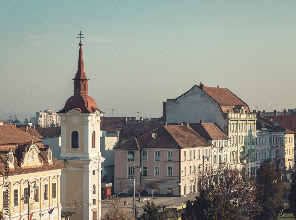 Obraz premium Târgu Mureș is residence of Mureș County in historical region of Transylvania, Romania. City is one of most beautiful holiday destinations. It has rich history and special architecture.