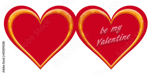 Valentine   s Day love cards. Heart-shaped colourful greeting cards. 3d heart with a red textured background