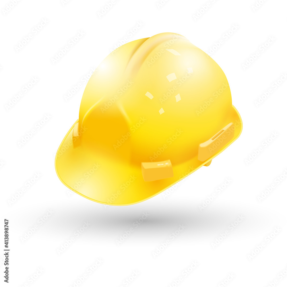 Fototapeta premium Golden Safety Helmet vector illustration 