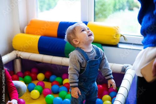 Happy moments at the indoor amusement park photo