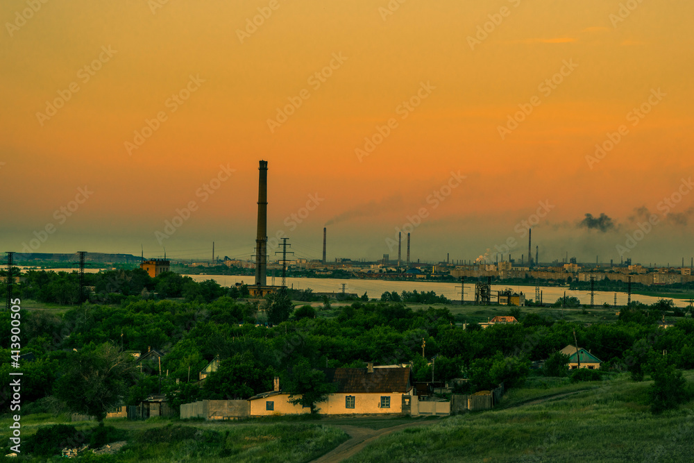 SunsetSunset. Summer. Industrial city. Lake. The hills. Mountains. Beautiful background. Desktop background. A provincial town. Temirtau. Kazakhstan. Nature. Metallurgical plant. SunsetSunset. Summer. Industrial city. Lake. The hills. Mountains. Beautiful background. Desktop background. A provincial town. Temirtau. Kazakhstan. Nature. Metallurgical plant.