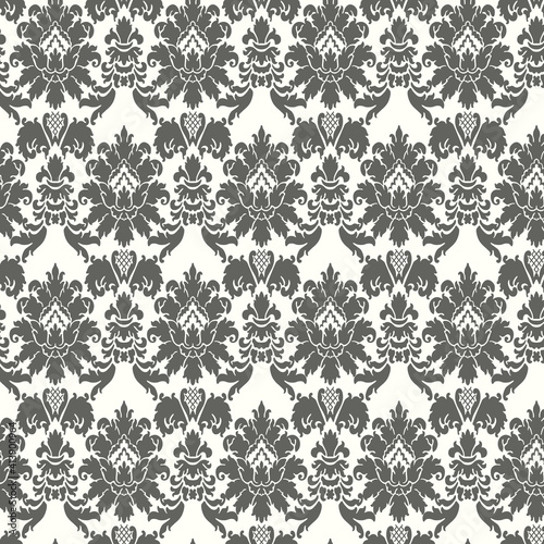 Vintage floral seamless pattern. Classic Baroque wallpaper. Seamless vector background.