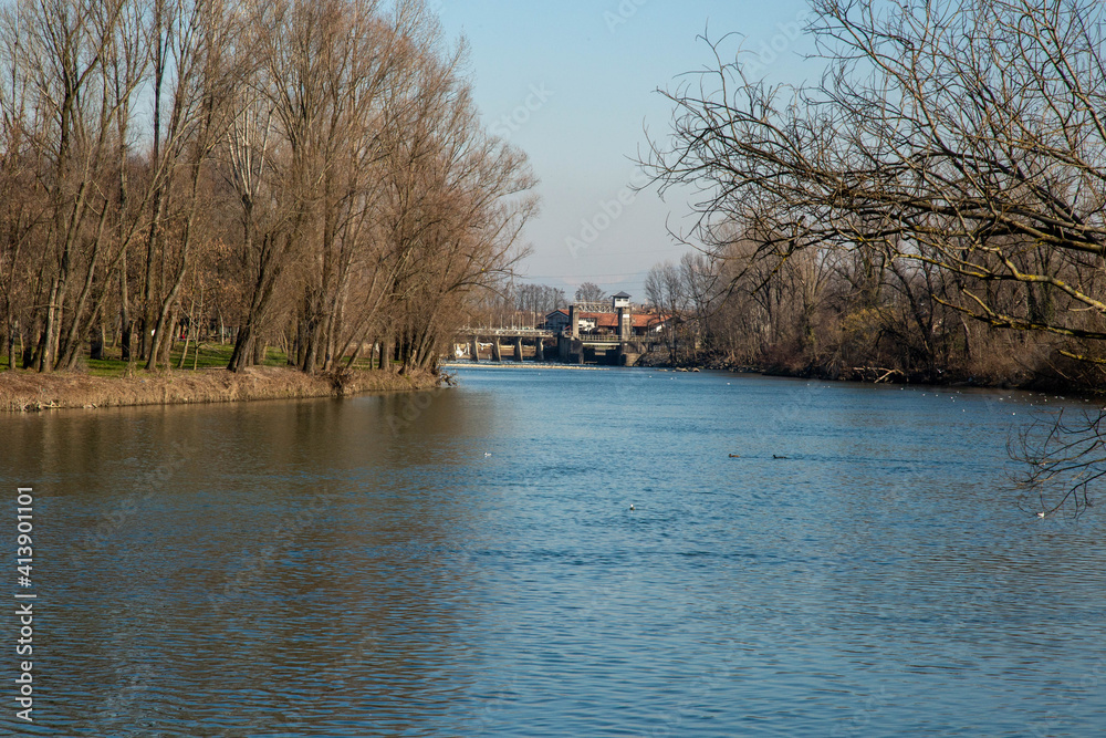 Fototapeta premium Adda fiume lombardo