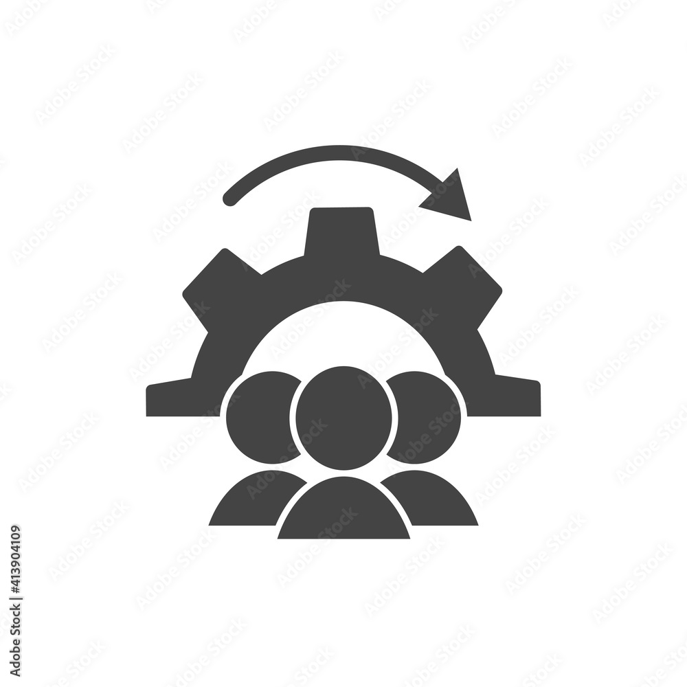 Workflow vector icon on white isolated background. Workflow vector icon on white isolated background.