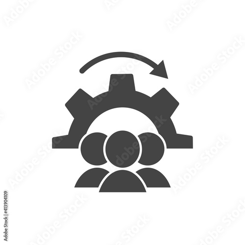 Tela Workflow vector icon on white isolated background.