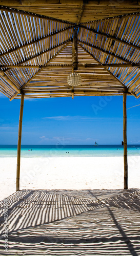 Fototapeta Naklejka Na Ścianę i Meble -  dramatic summer beach photos in Boracay ,Philippines