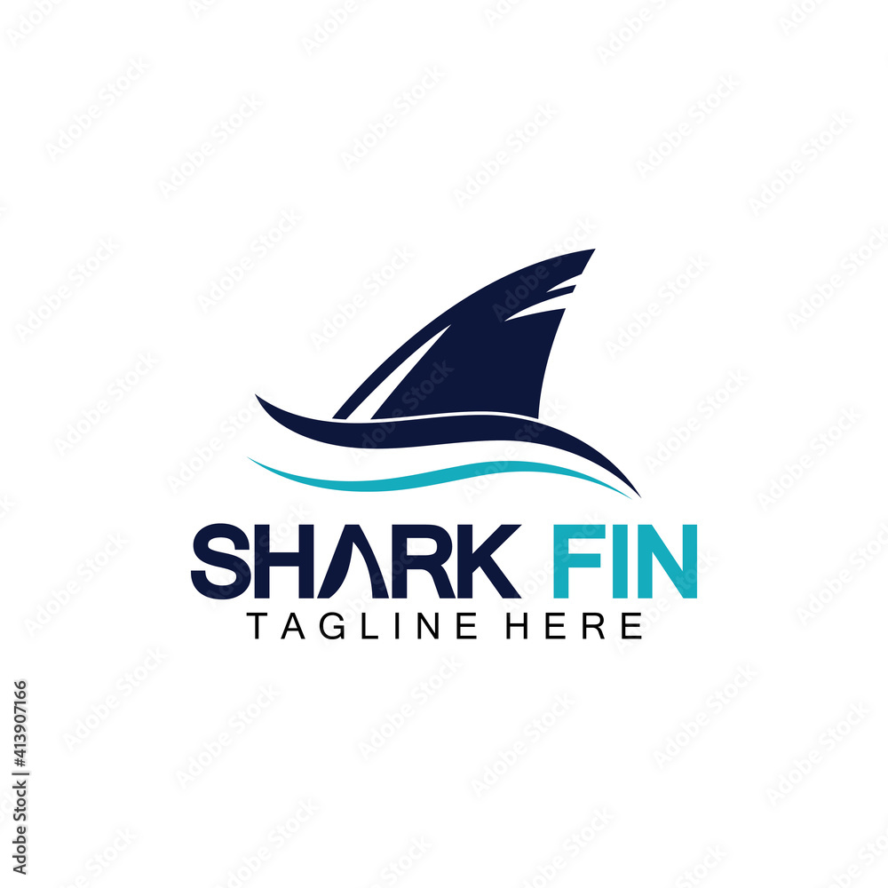 Shark fin logo vector illustration design template.Shark Logo Template-Vector illustration Shark fin logo vector illustration design template.Shark Logo Template-Vector illustration