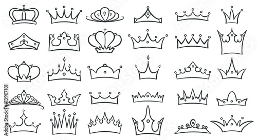 Принти на полотні Hand drawn crown