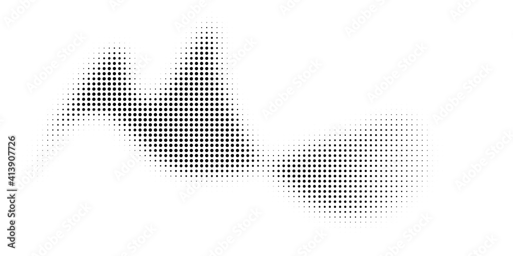 Fototapeta premium Halftone texture with geometric figures.