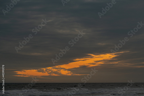 evening sky at the beach