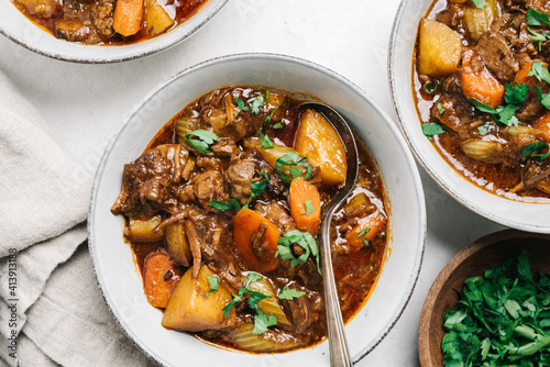 Beef stew recipe still life photo