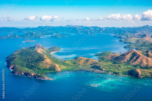 Aerial view of Busuanga Island, Philippines photo