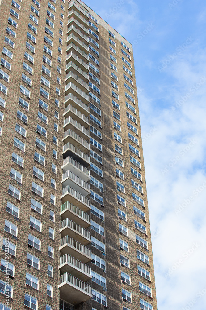 Tall Apartment building in downtown new york