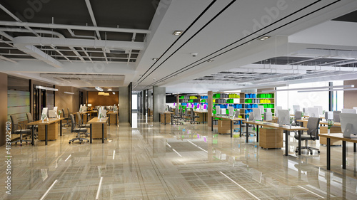 3d render of luxury office interior