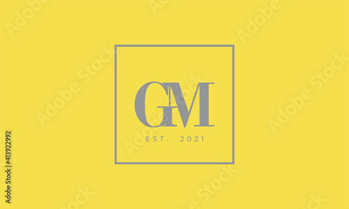 Pantone 2021 Ultimate Gray logotype monogram alphabet characters Illuminating backgound
