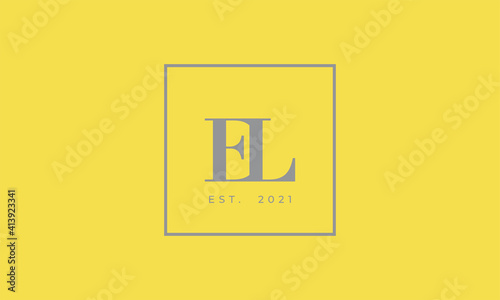 Pantone 2021 Ultimate Gray logotype monogram alphabet characters Illuminating backgound