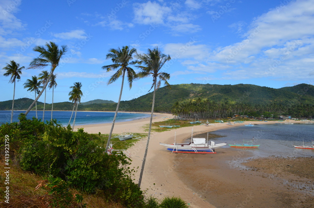 Jolie plage de Nacpan (El Nido, Palawan, Philippines)