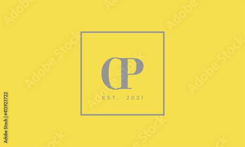 Pantone 2021 Ultimate Gray logotype monogram alphabet characters Illuminating backgound
