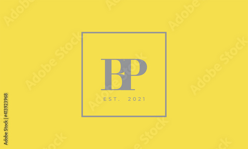 Pantone 2021 Ultimate Gray logotype monogram alphabet characters Illuminating backgound