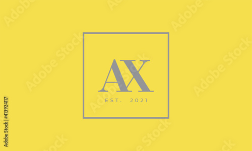 Pantone 2021 Ultimate Gray logotype monogram alphabet characters Illuminating backgound